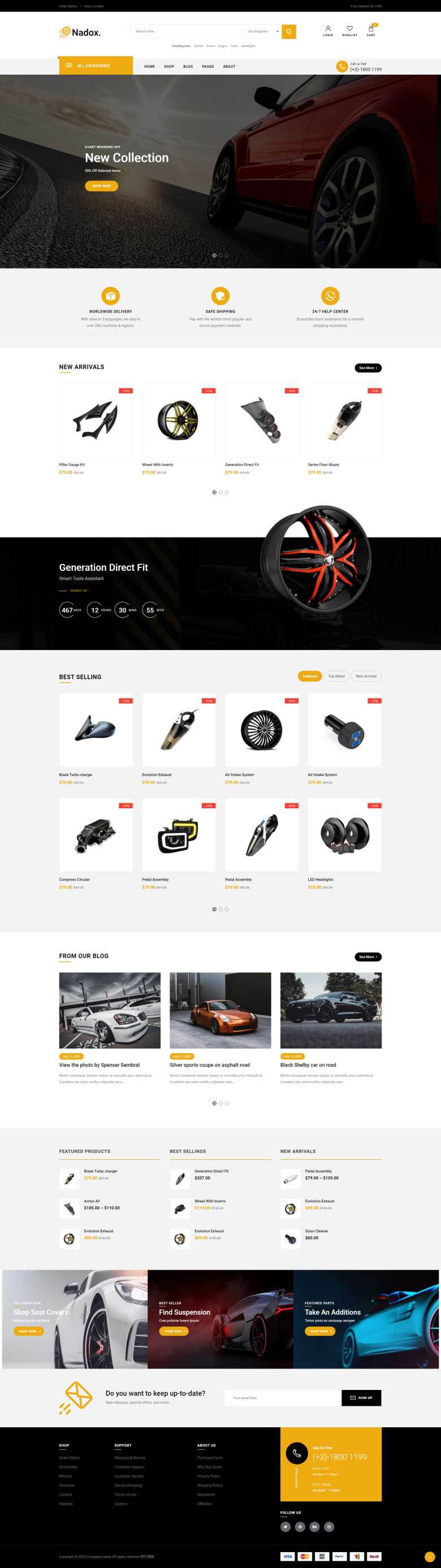 网页设计与制作模板，汽车配件网页制作内容参考