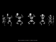 骷髅跳舞gif设计，3d旋转特效素材