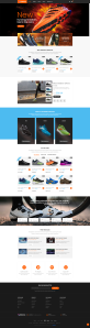 网站模板及源码必备，运动鞋网站设计模板