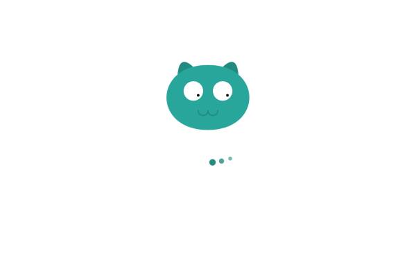 html5 canvas可爱猫头像加载动画特效