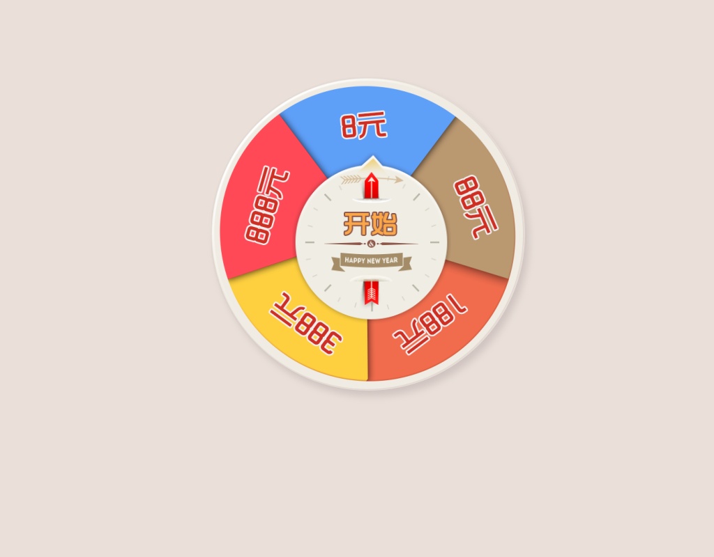 html5新年紅包抽獎轉(zhuǎn)盤代碼