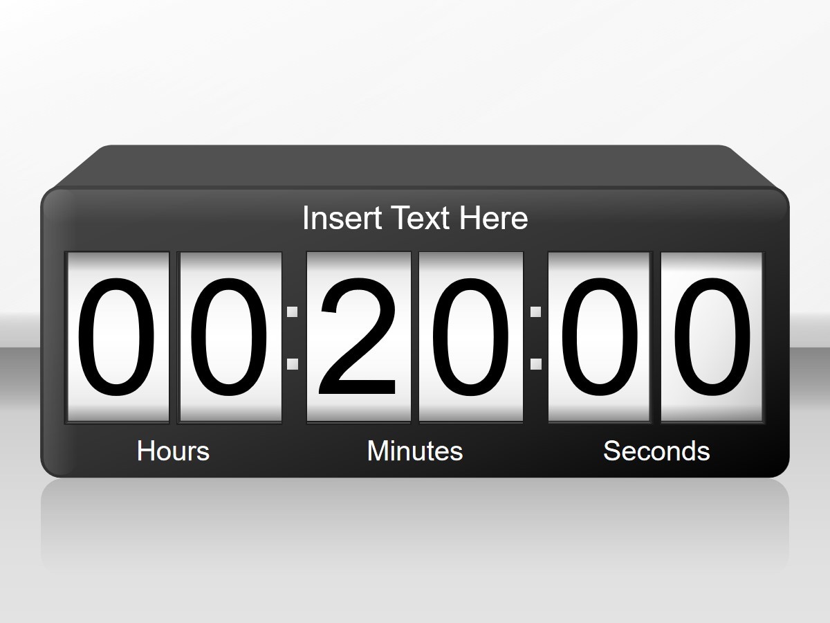 黑色簡單的ppt倒計時模板下載