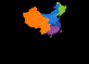 彩色的中国地图flash动画素材