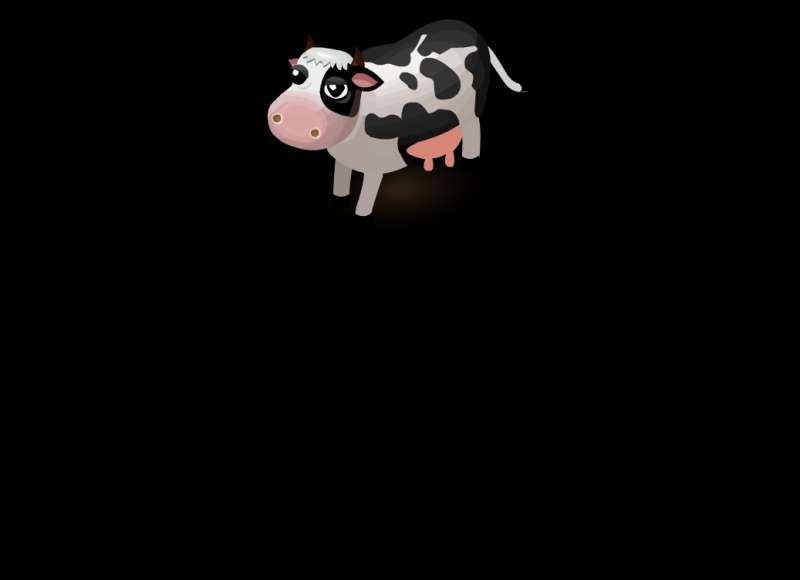 卡通走路的奶牛flash动画素材