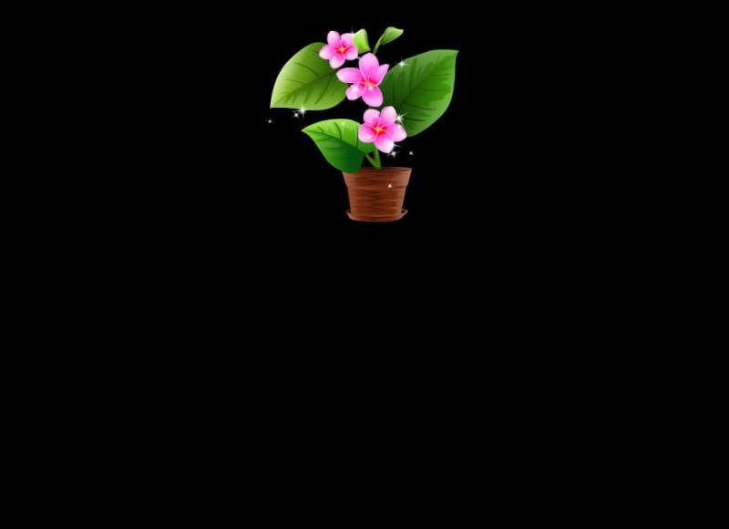 变色的花盆栽植物flash动画