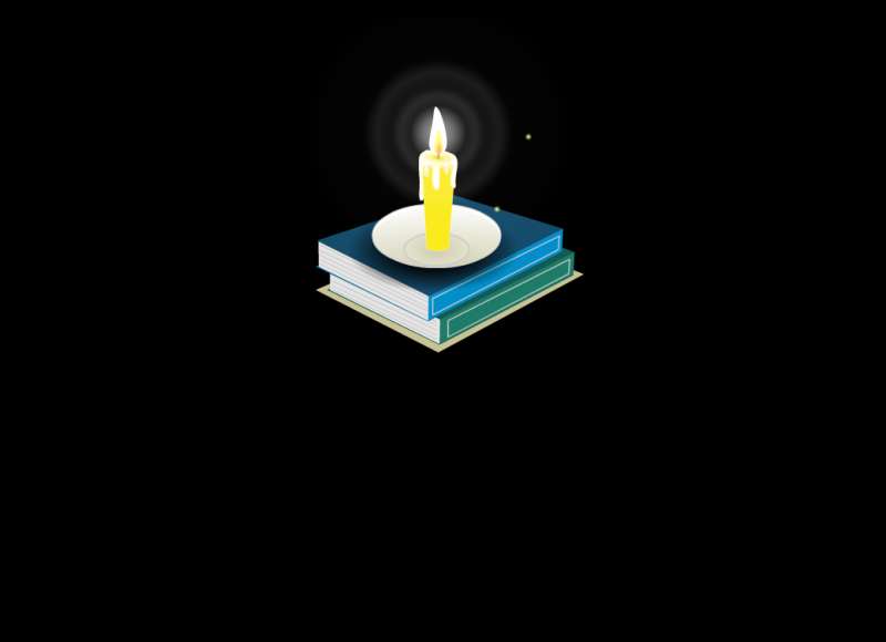 书本上燃烧的蜡烛flash动画素材