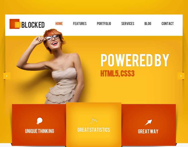 橙色的设计公司网站模板html全站下载