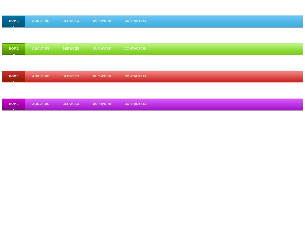 4種彩色漸變的div css導(dǎo)航條樣式（附PSD文件）