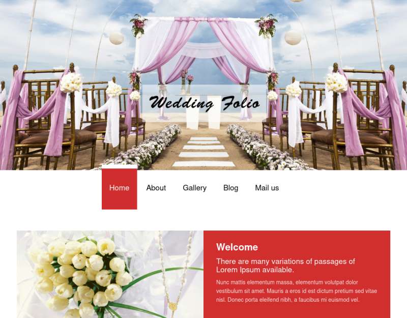 个人图片相册结婚网站HTML模板下载