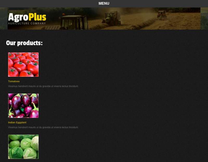 黑色的田园农业生产网站模板html下载