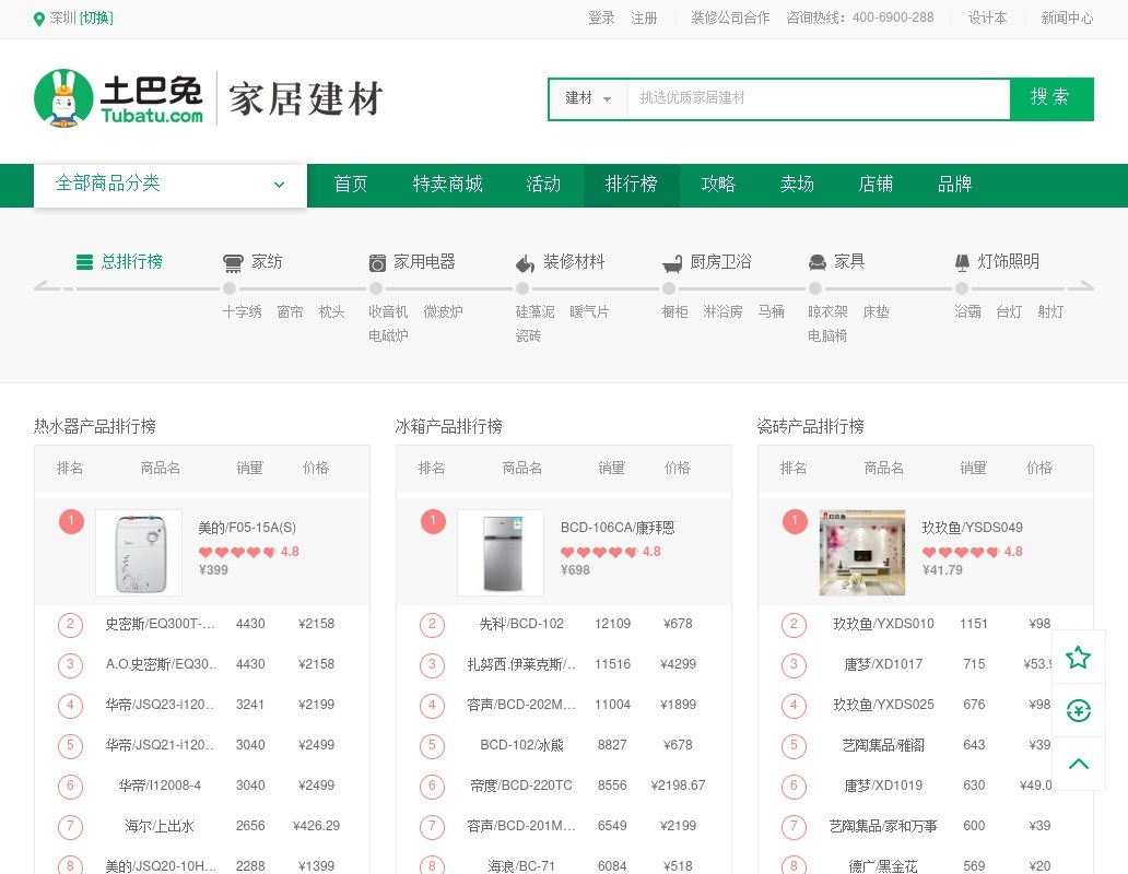 仿土巴兔家居建材購物商城網站html源碼