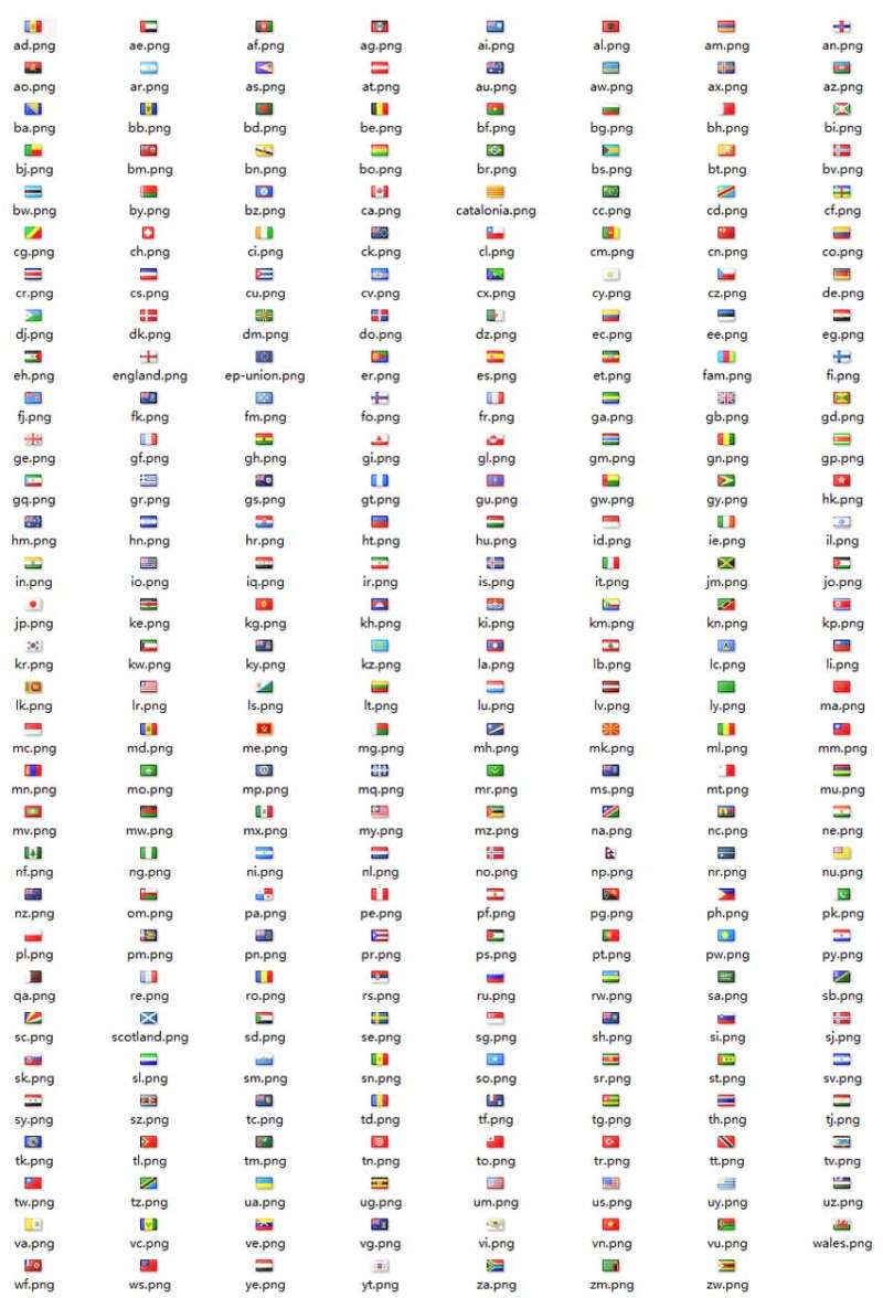 247个世界各国国旗图片素材下载