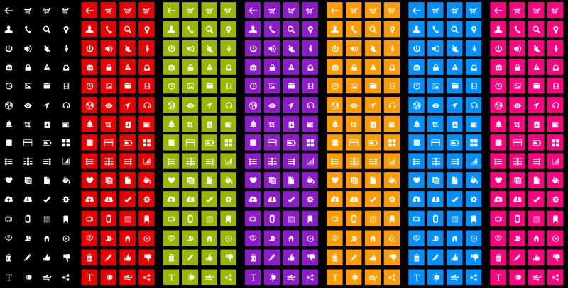 7组win8风格的扁平化图标_win8风格的单色正方形图标psd下载