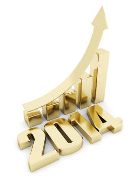 金色3d2014公司业绩上升_2014股票分红上涨高清图片jpg下载