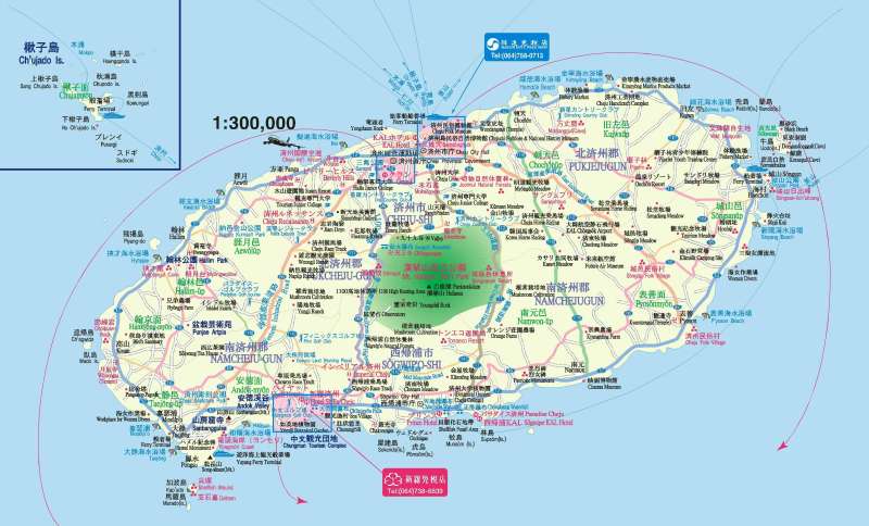 韩国济州岛景点中文地图下载