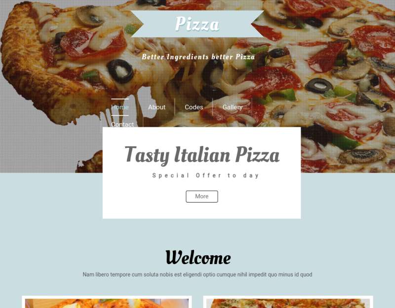 国外餐饮美食披萨网站静态模板html源码