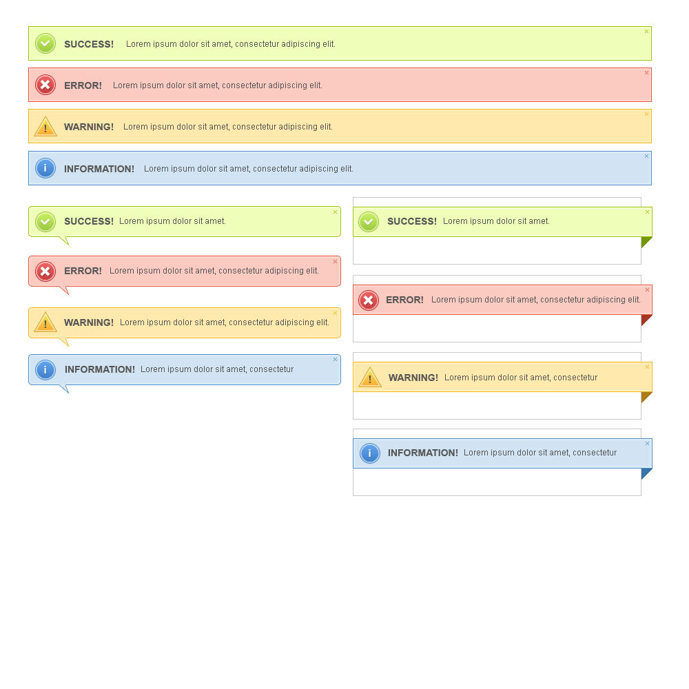 各種常用的網(wǎng)頁(yè)提示框樣式設(shè)計(jì)psd素材下載