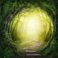 超清唯美漂亮的童话树林背景图片素材