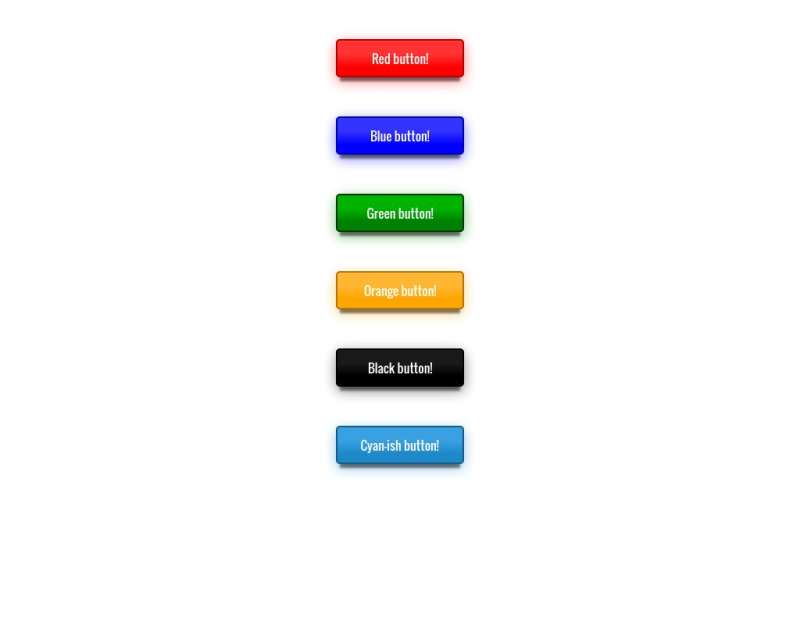 纯css3 gradient属性制作6种渐变色的按钮样式
