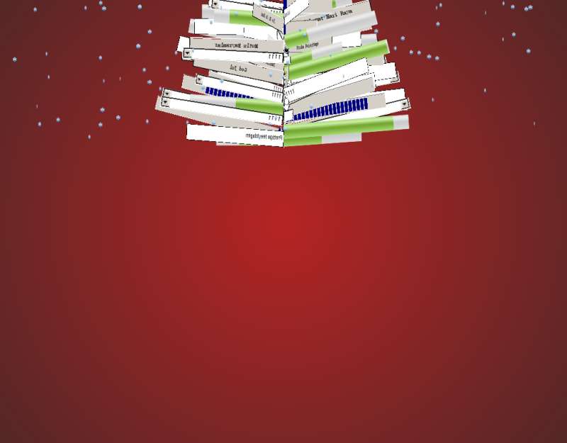 html5圣诞树旋转动画特效