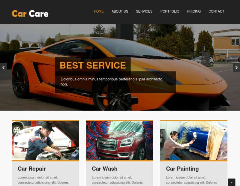 黑色简洁的汽车维修公司网站静态模板