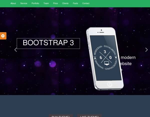 html5 bootstrap响应式视差滚动网页单页模板