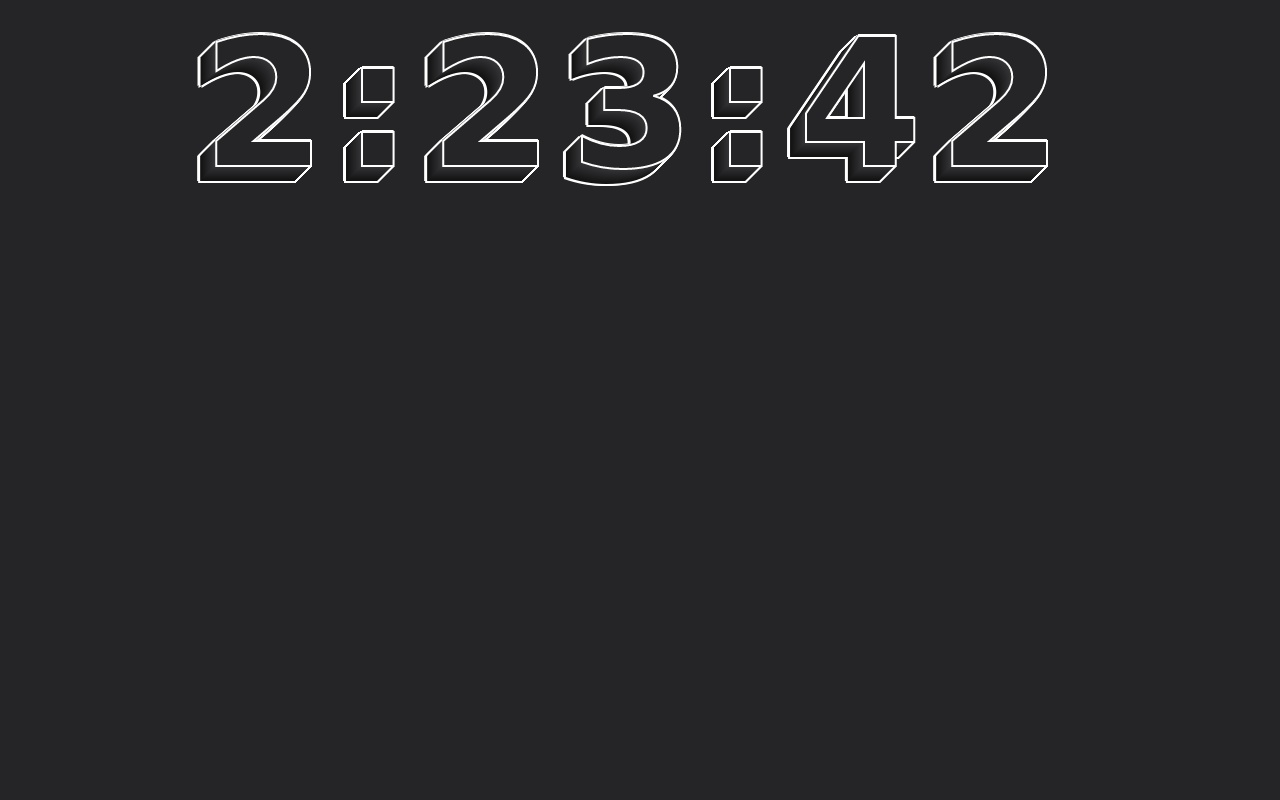 CSS3 3D立体文字时钟代码