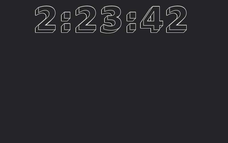 CSS3 3D立体文字时钟代码