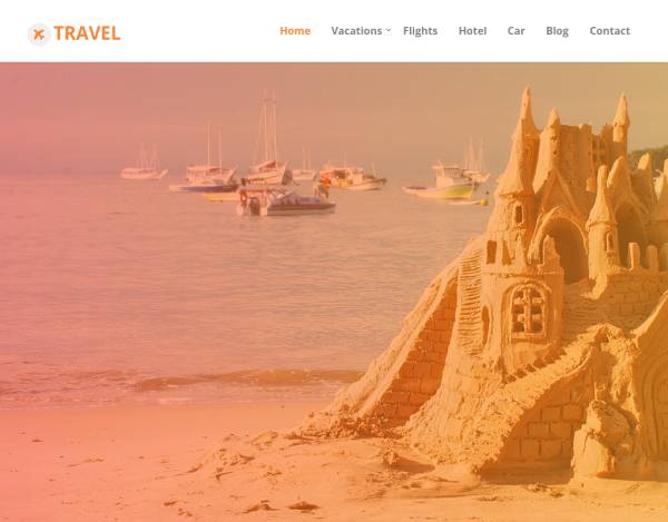 html5简洁大气的国外旅游网站动画模板下载