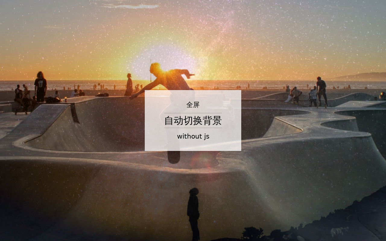 纯css3全屏图片背景缩小渐变式切换特效