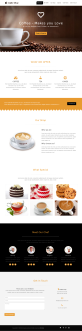 简洁的咖啡店铺单页展示模板html下载