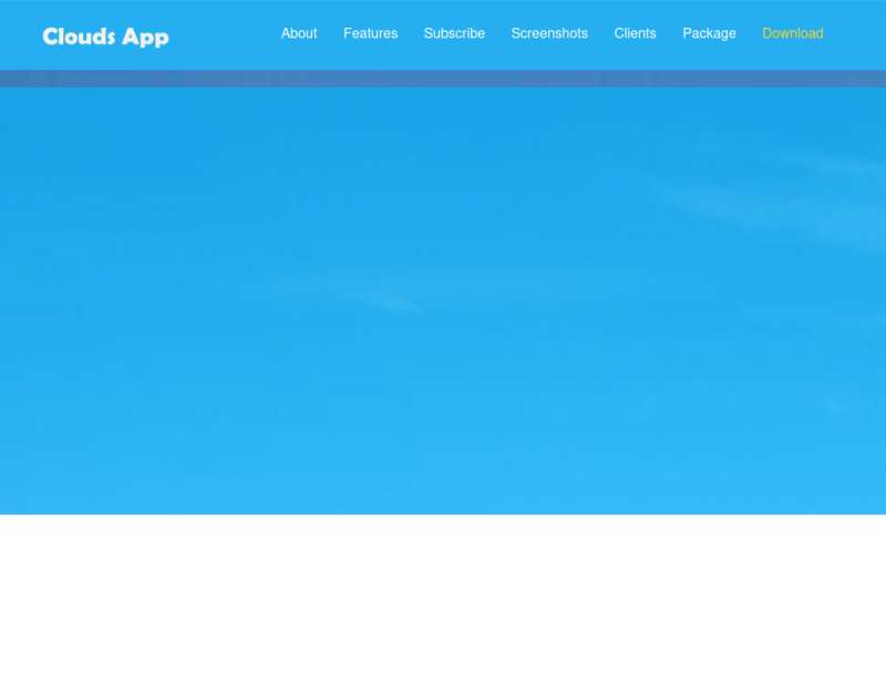 蓝色大气的手机app软件介绍html5动画模板