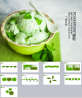 绿色的冰淇淋封面商业营销PPT图表模板下载