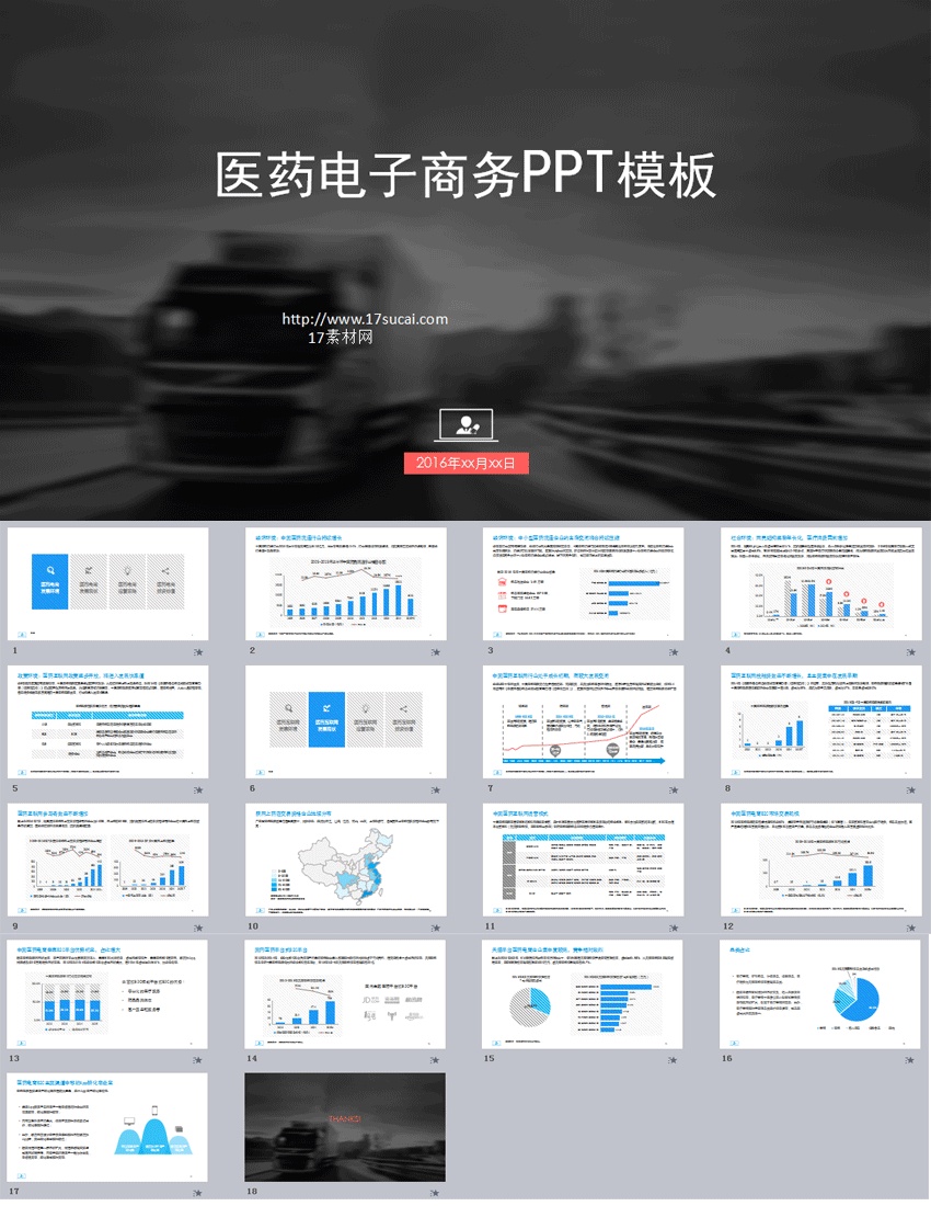 實用的醫藥發展分析報告ppt模板下載