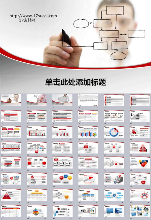红色通用的商业领域应用PPT模板下载