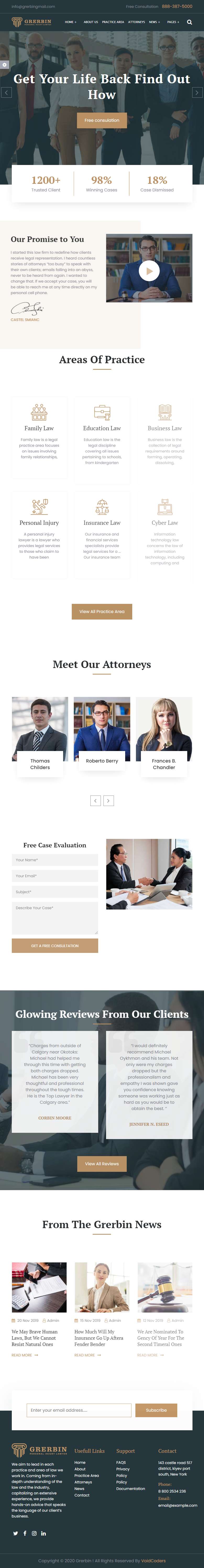 大气的律师法律服务网站模板