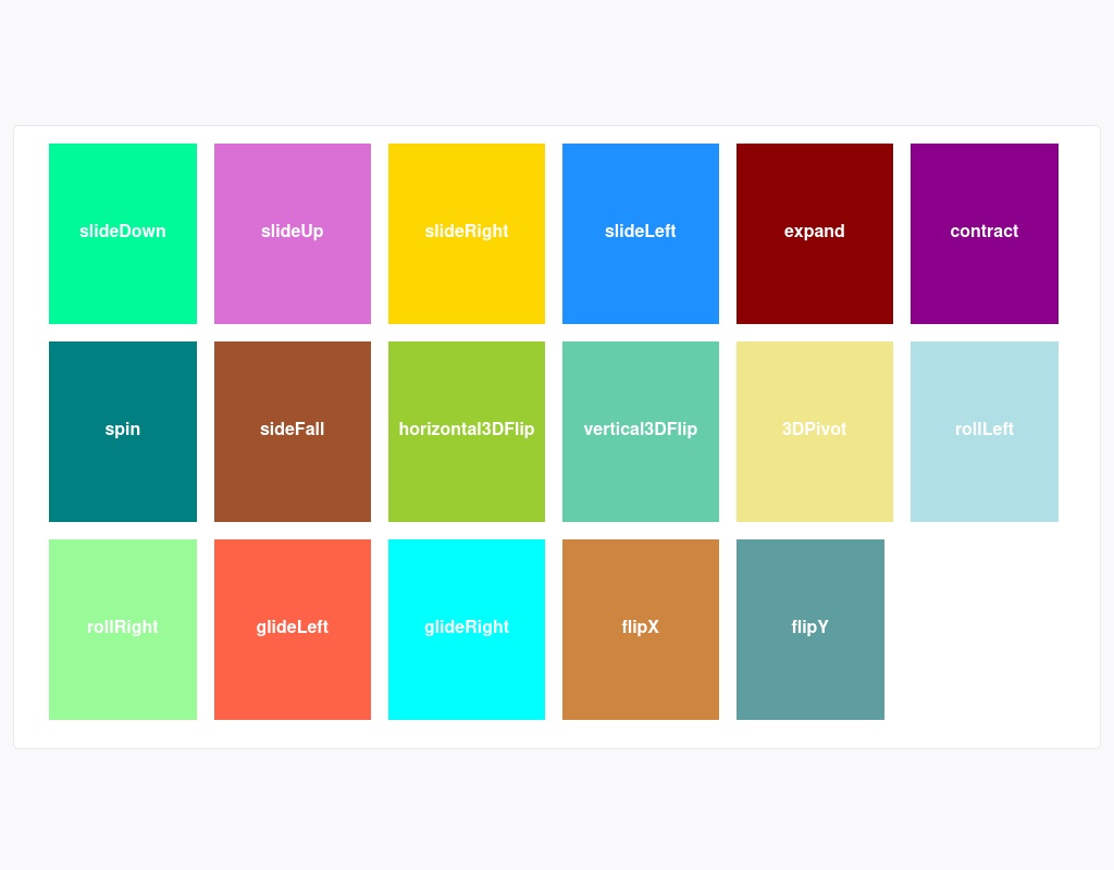  jQuery CSS3点击div块动画效果代码