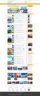 橙色的在线旅游预订网站首页模板psd素材
