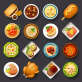 16款精美餐饮美食物图标大全AI素材下载