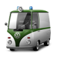 12种立体小巴士汽车图标PNG素材下载