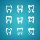 九种创意的牙科牙齿图标设计素材下载