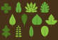 扁平化绿色的植树叶子图标大全素材下载