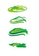 四种风格的绿色青山图标素材下载