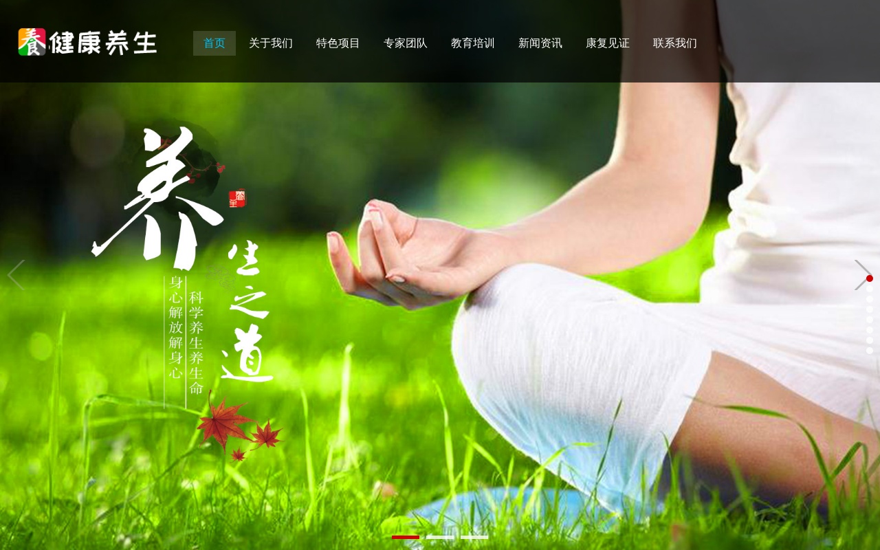 响应式养生健康类网站织梦模板