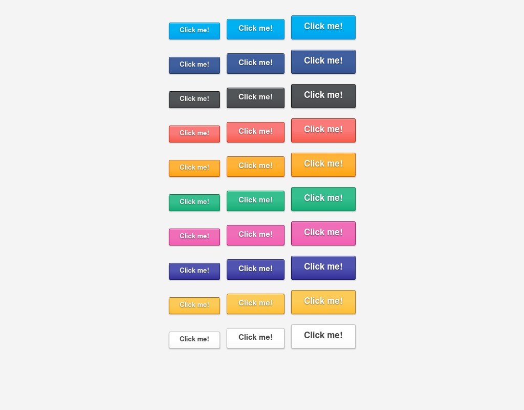 純css3 gradient漸變屬性制作各種彩色漸變按鈕樣式