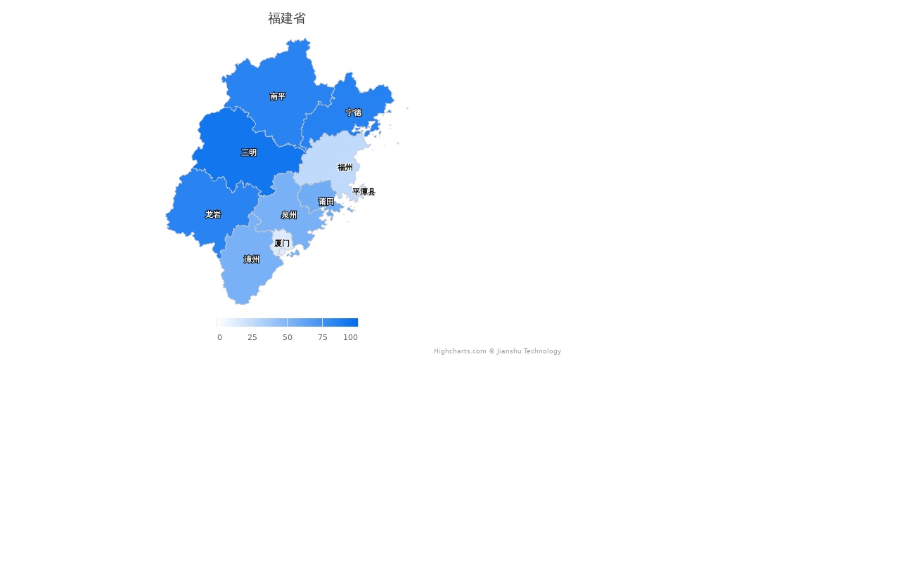 基于svg福建省地圖特效