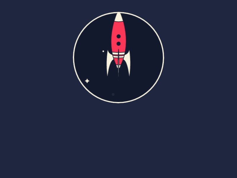 css3 svg火箭飛行動畫特效