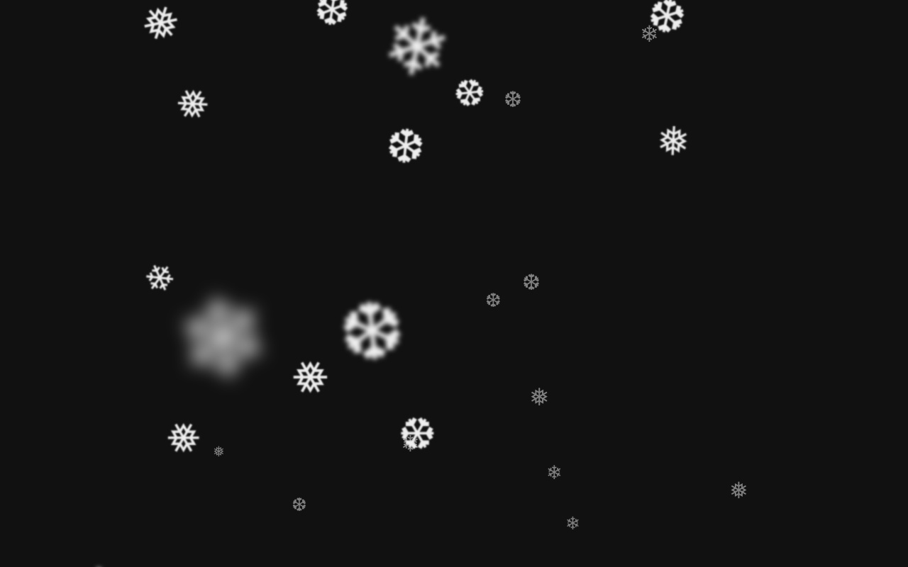 透明的雪花主题背景动效