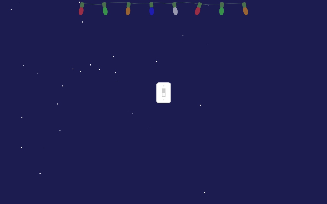 挂着彩灯下雪网页动画特效