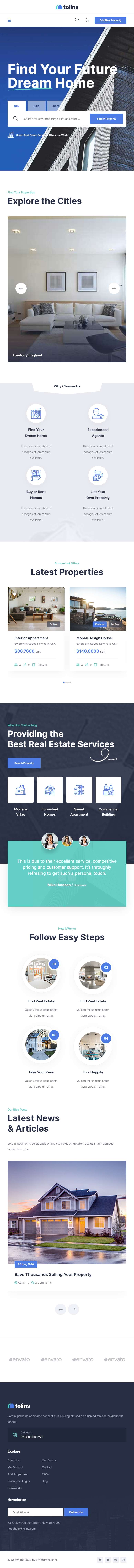 多用途的房地产业务销售网站HTML模板